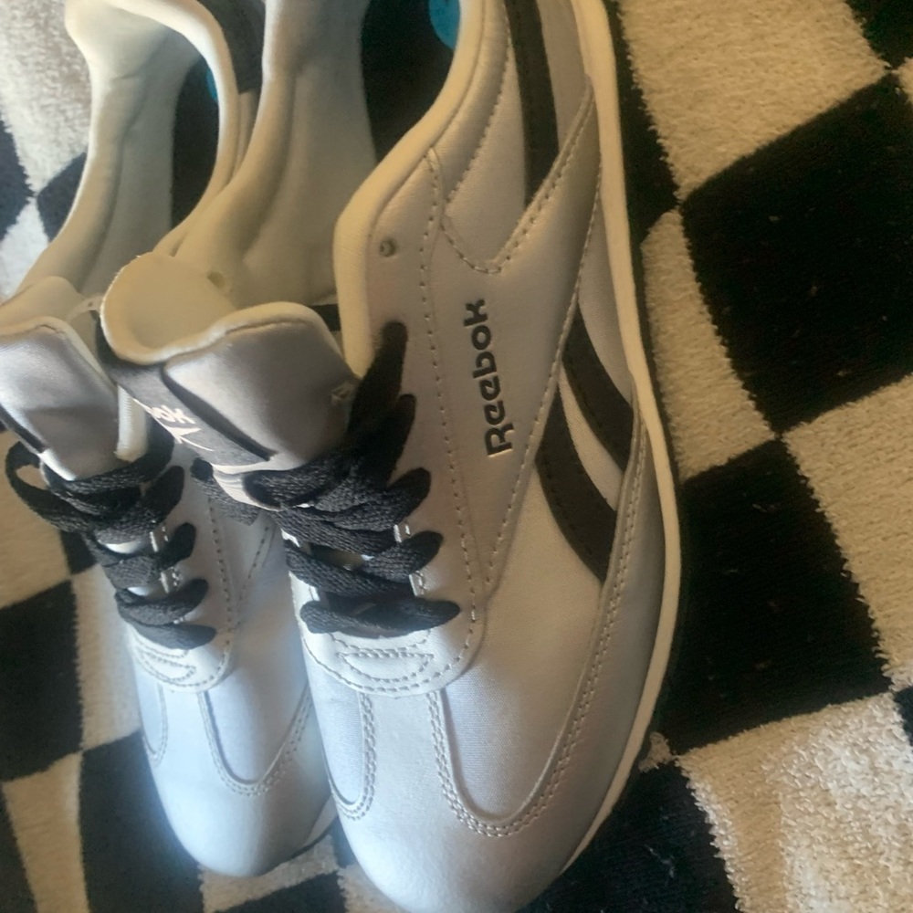 Reebok Classic Silver and Black Athletic Shoes
